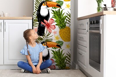 magnet decorativ pentru frigider Toucan și ananas