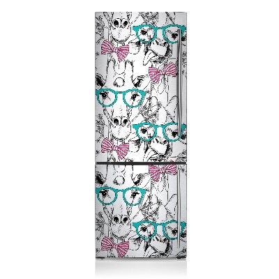 magnet decorativ pentru frigider Girafe cu ochelari