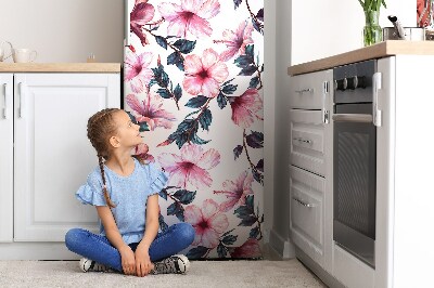 capac decorativ pentru frigider Flori de hibiscus