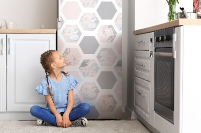 magnet decorativ pentru frigider Hexagonal