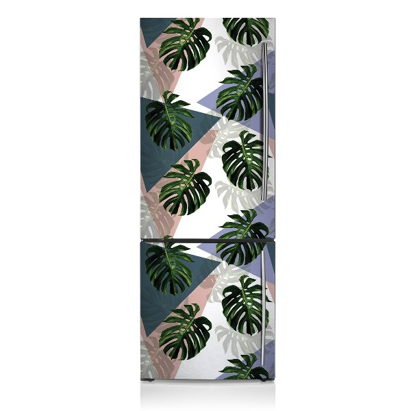 capac decorativ pentru frigider Motiv monstera cu frunze