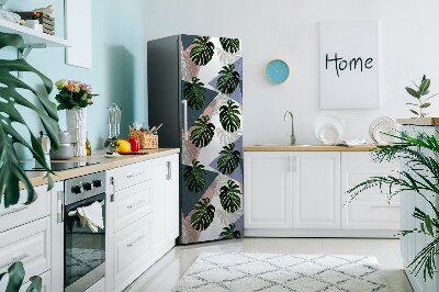 capac decorativ pentru frigider Motiv monstera cu frunze