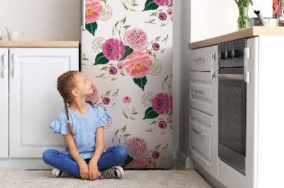 capac decorativ pentru frigider Flori roz