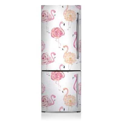 capac decorativ pentru frigider Flori flamingo