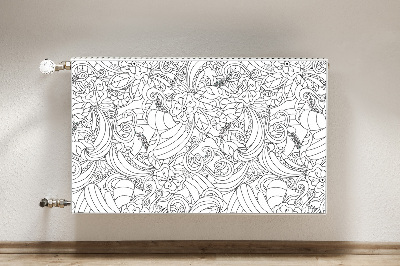 Magnet decorativ pentru calorifer Model de doodle