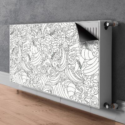 Magnet decorativ pentru calorifer Model de doodle