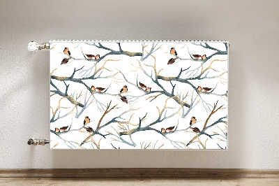 Magnet decorativ pentru calorifer Sparrows pe sucursale