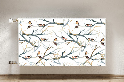 Magnet decorativ pentru calorifer Sparrows pe sucursale