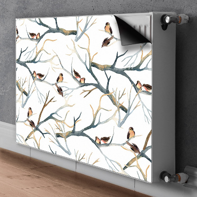 Magnet decorativ pentru calorifer Sparrows pe sucursale