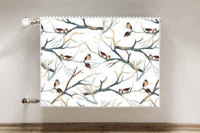 Magnet decorativ pentru calorifer Sparrows pe sucursale