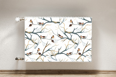 Magnet decorativ pentru calorifer Sparrows pe sucursale