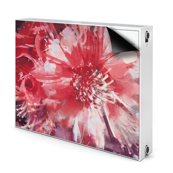 Magnet decorativ pentru calorifer Floare rosie