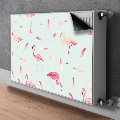 Magnet decorativ pentru calorifer Flamingos și pene