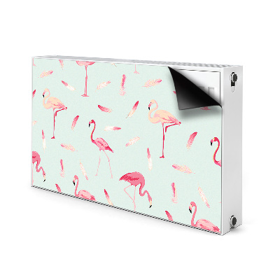 Magnet decorativ pentru calorifer Flamingos și pene