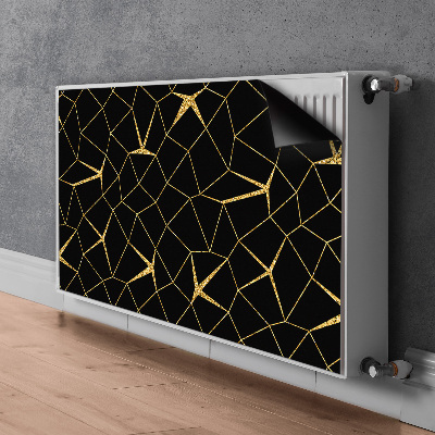 Magnet decorativ pentru calorifer Mozaic de aur și negru