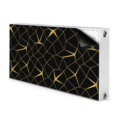 Magnet decorativ pentru calorifer Mozaic de aur și negru