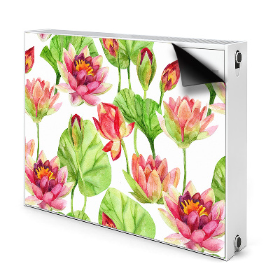 Magnet decorativ pentru calorifer Frunze de flori lotos