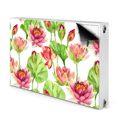 Magnet decorativ pentru calorifer Frunze de flori lotos