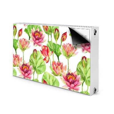 Magnet decorativ pentru calorifer Frunze de flori lotos