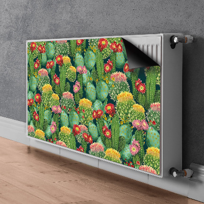 Magnet decorativ pentru calorifer Cacti cu flori