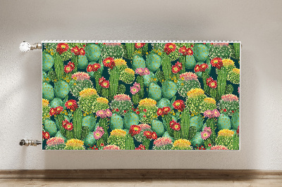 Magnet decorativ pentru calorifer Cacti cu flori