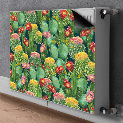 Magnet decorativ pentru calorifer Cacti cu flori