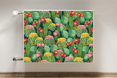 Magnet decorativ pentru calorifer Cacti cu flori