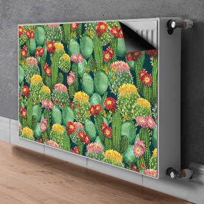 Magnet decorativ pentru calorifer Cacti cu flori