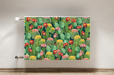 Magnet decorativ pentru calorifer Cacti cu flori