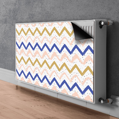 Magnet decorativ pentru calorifer Zigzag-uri pictate