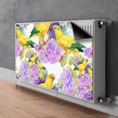 Magnet decorativ pentru calorifer Papagali galbeni
