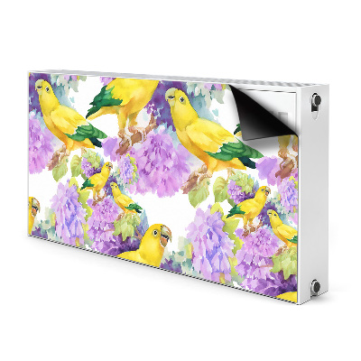 Magnet decorativ pentru calorifer Papagali galbeni