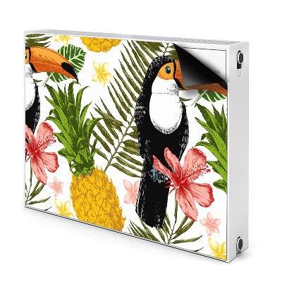 Magnet decorativ pentru calorifer Toucan și ananas