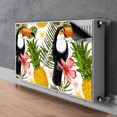 Magnet decorativ pentru calorifer Toucan și ananas