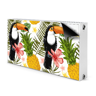 Magnet decorativ pentru calorifer Toucan și ananas