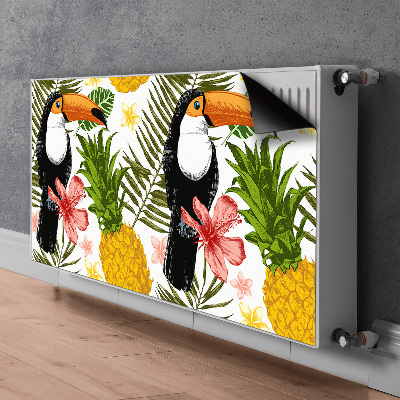 Magnet decorativ pentru calorifer Toucan și ananas