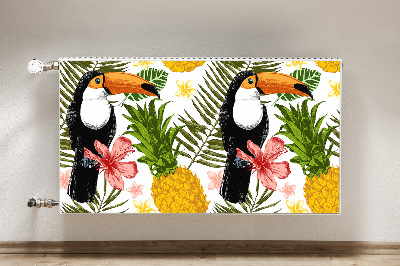 Magnet decorativ pentru calorifer Toucan și ananas