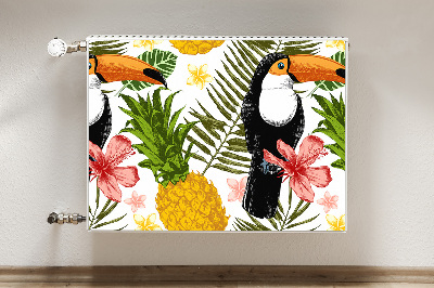 Magnet decorativ pentru calorifer Toucan și ananas