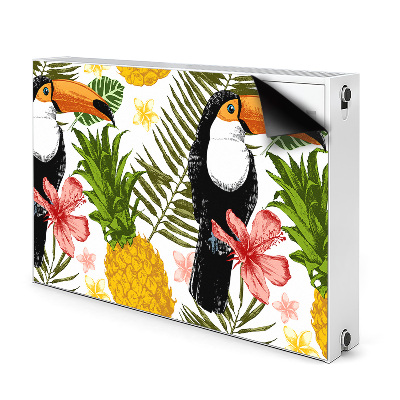 Magnet decorativ pentru calorifer Toucan și ananas