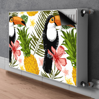 Magnet decorativ pentru calorifer Toucan și ananas