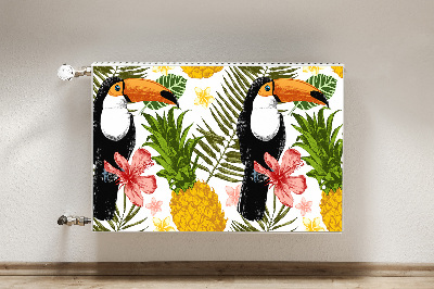 Magnet decorativ pentru calorifer Toucan și ananas