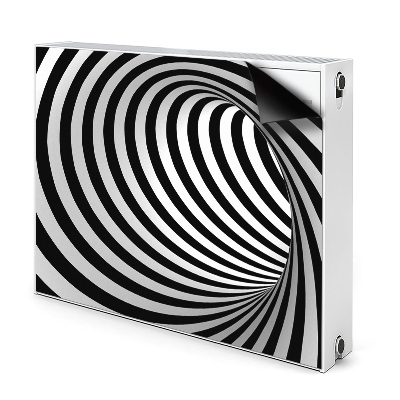 Magnet decorativ pentru calorifer Vortex alb-negru