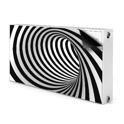 Magnet decorativ pentru calorifer Vortex alb-negru