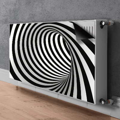 Magnet decorativ pentru calorifer Vortex alb-negru