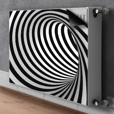 Magnet decorativ pentru calorifer Vortex alb-negru