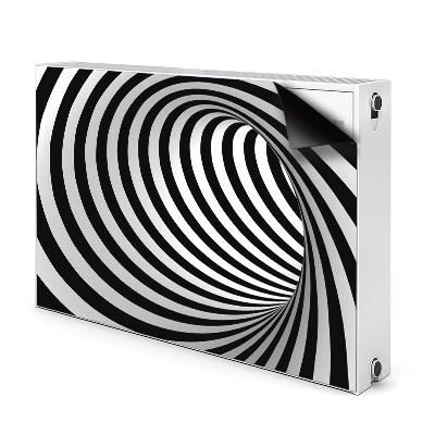 Magnet decorativ pentru calorifer Vortex alb-negru