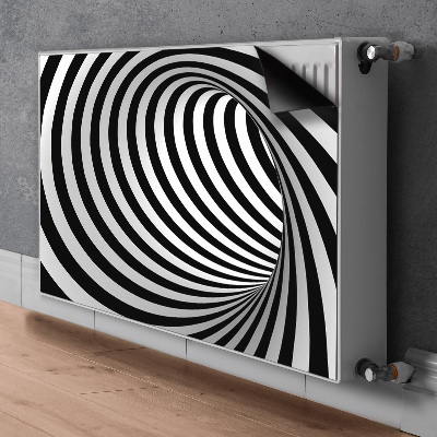 Magnet decorativ pentru calorifer Vortex alb-negru