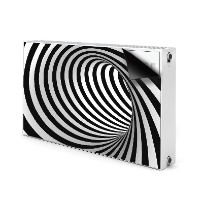 Magnet decorativ pentru calorifer Vortex alb-negru