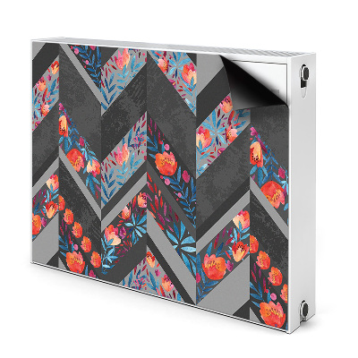 Magnet decorativ pentru calorifer Flori cu herringbone