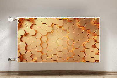 Capac decorativ pentru calorifer Grafică 3d honeycomb